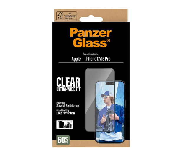 PanzerGlass Ultra-Wide Fit EasyAligner do iPhone 17 / 16 Pro - 1538958 - zdjęcie 4